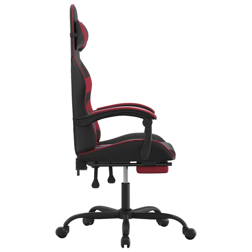 Gaming-Stuhl Drehbar Schwarz und Rot Kunstleder