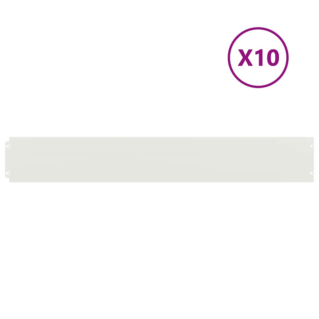 Raseneinfassung 10 pcs 10 x 103 cm Wetterfeststahl Rostig