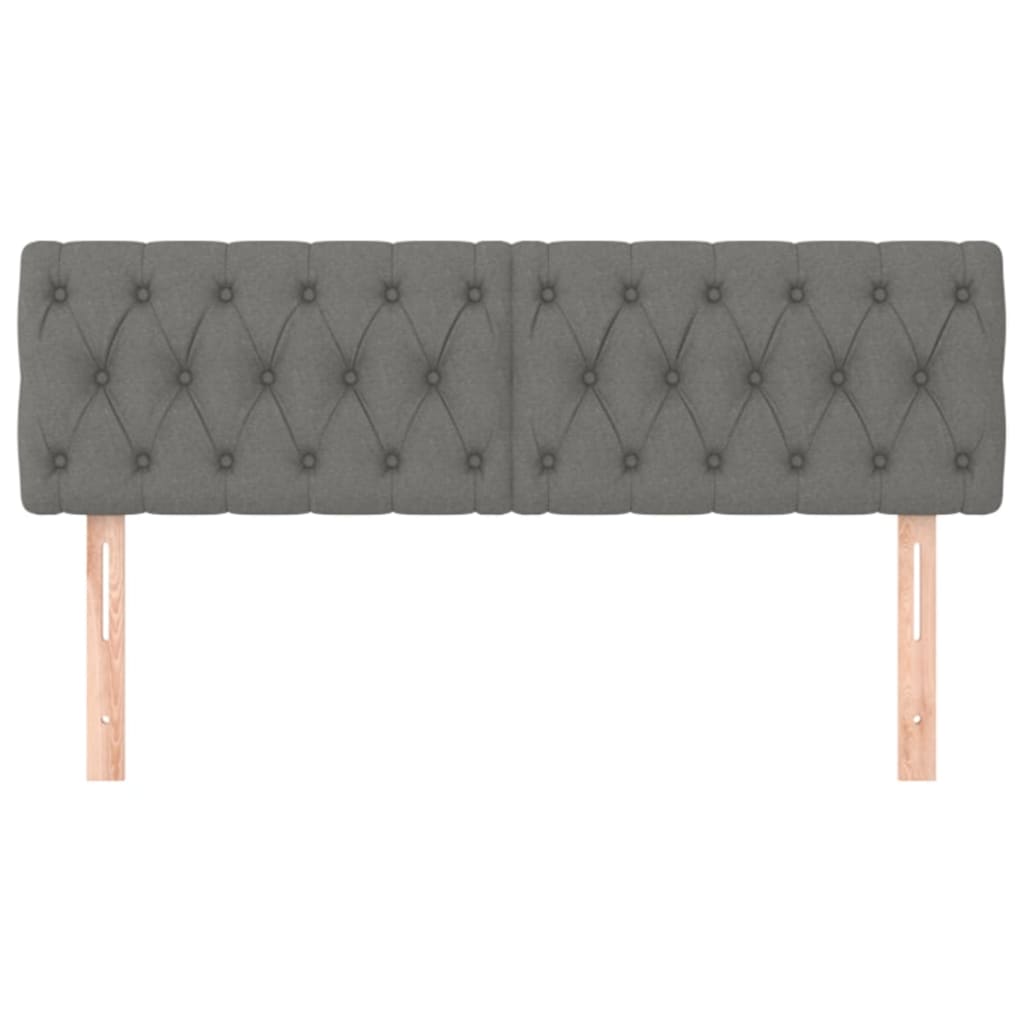Kopfteil Hellgrau 80x7x118/128 cm Stoff