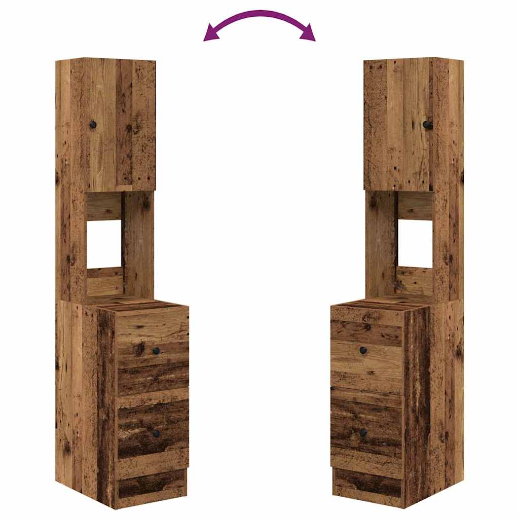 Küchenschrank Weiß 60x50x180 cm Holzwerkstoff