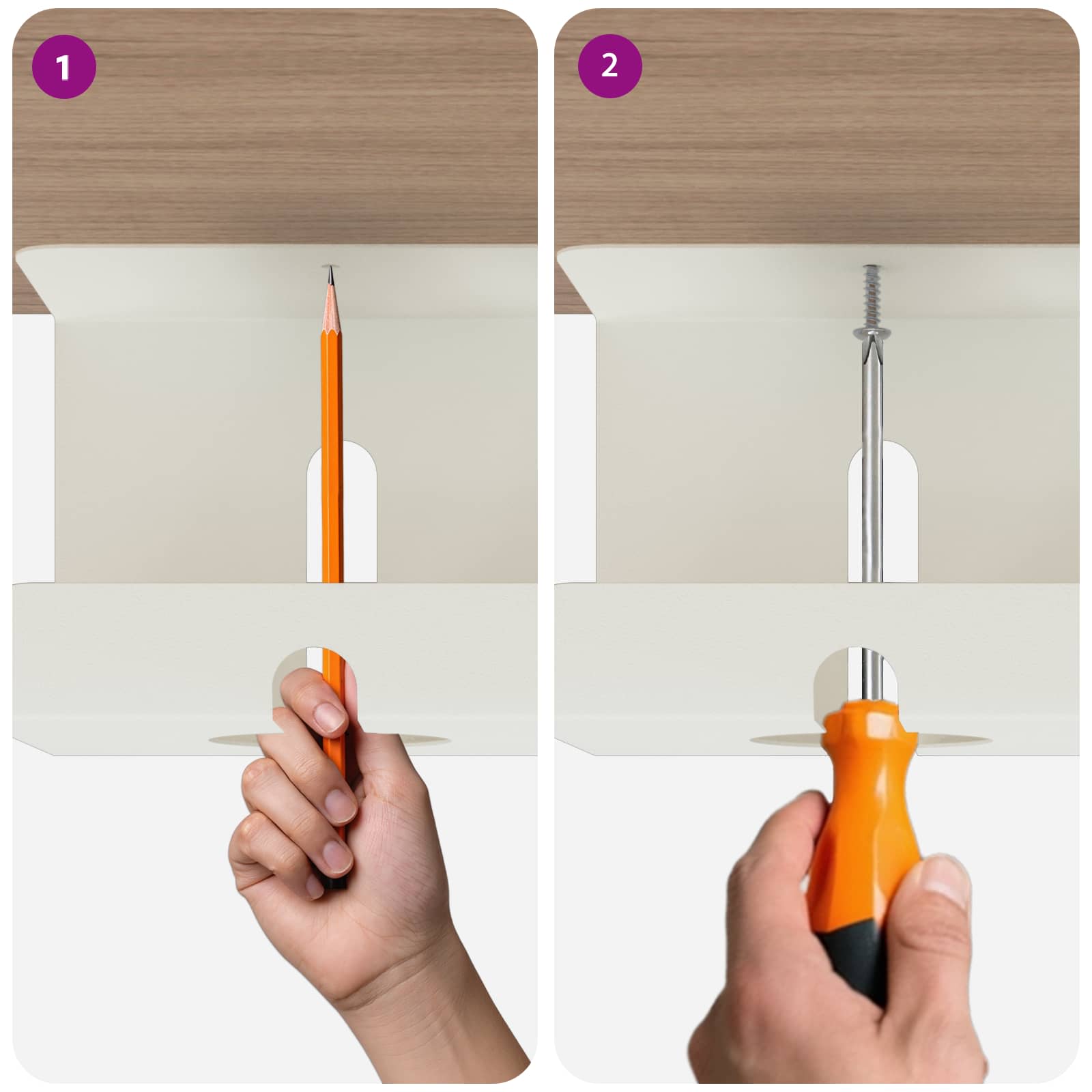 Unter dem Schreibtisch Kabelmanagement Tray 2 Stk. Anthrazit