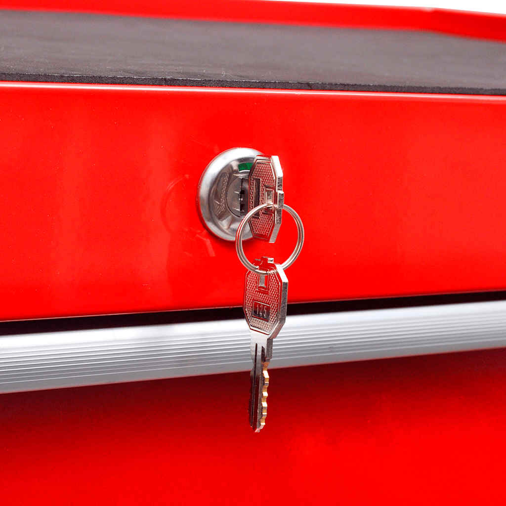 Roter Werkstattwagen 5 Schubladen