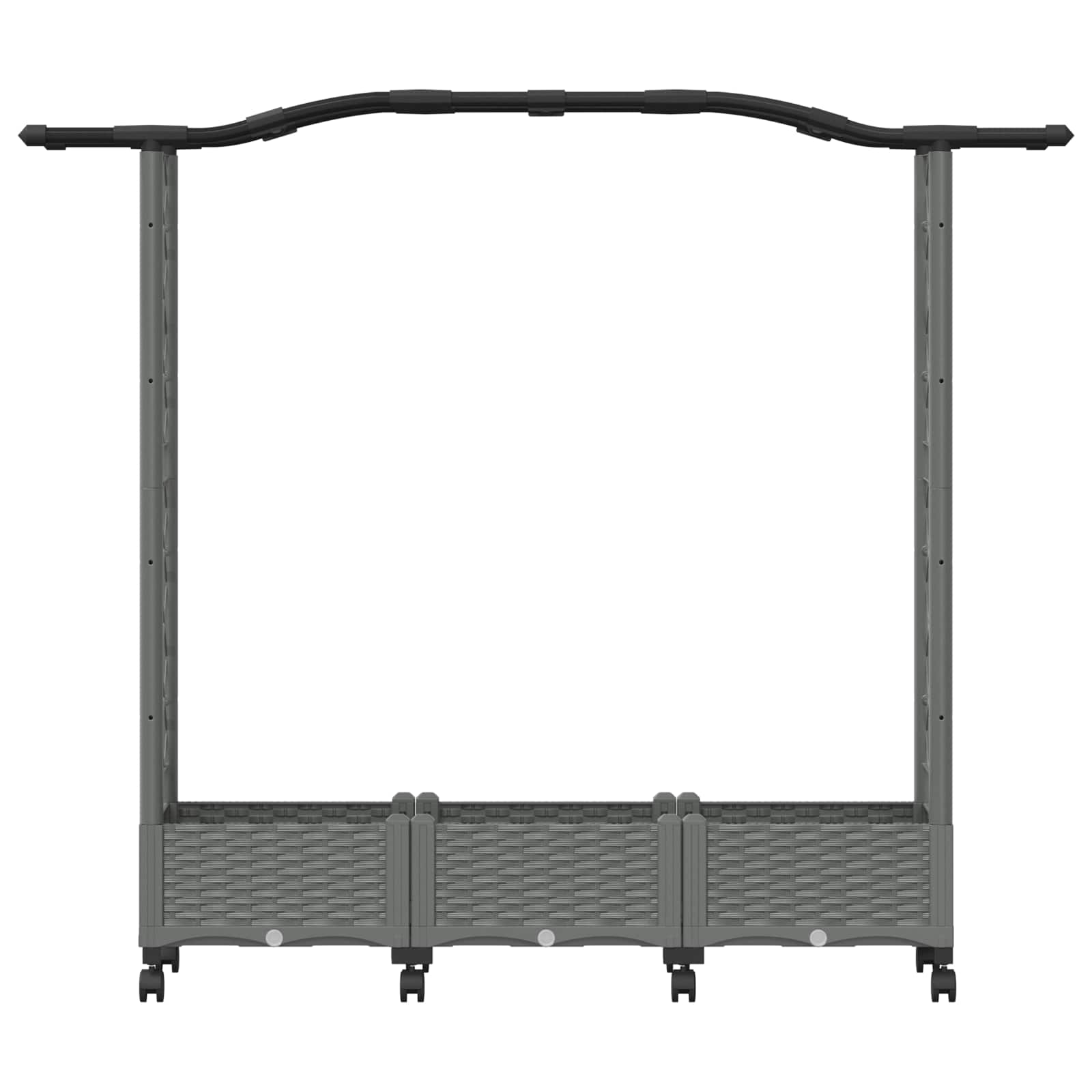 Hochbeet mit Rankgitter und Dach Braun 124 x 40 x 123 cm PP