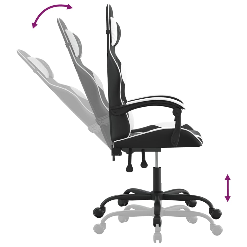 Gaming-Stuhl Drehbar Schwarz und Grün Kunstleder