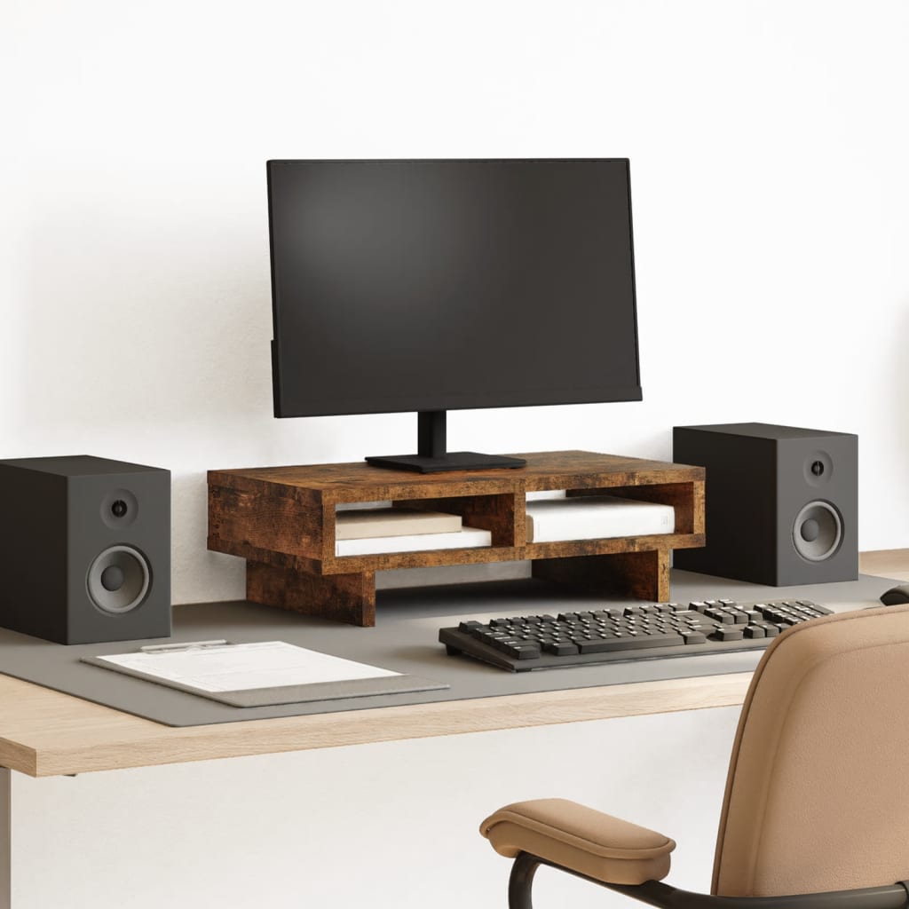 Monitor Halterung Schwarz 100 x 27 x 15 cm Holzwerkstoff