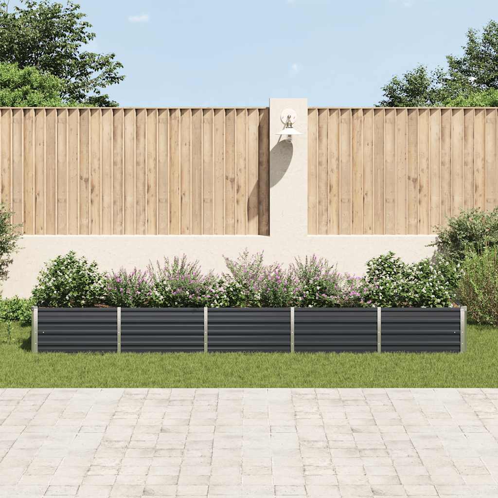 Hochbeet Anthrazit 160 x 80 x 77 cm Verzinkter Stahl