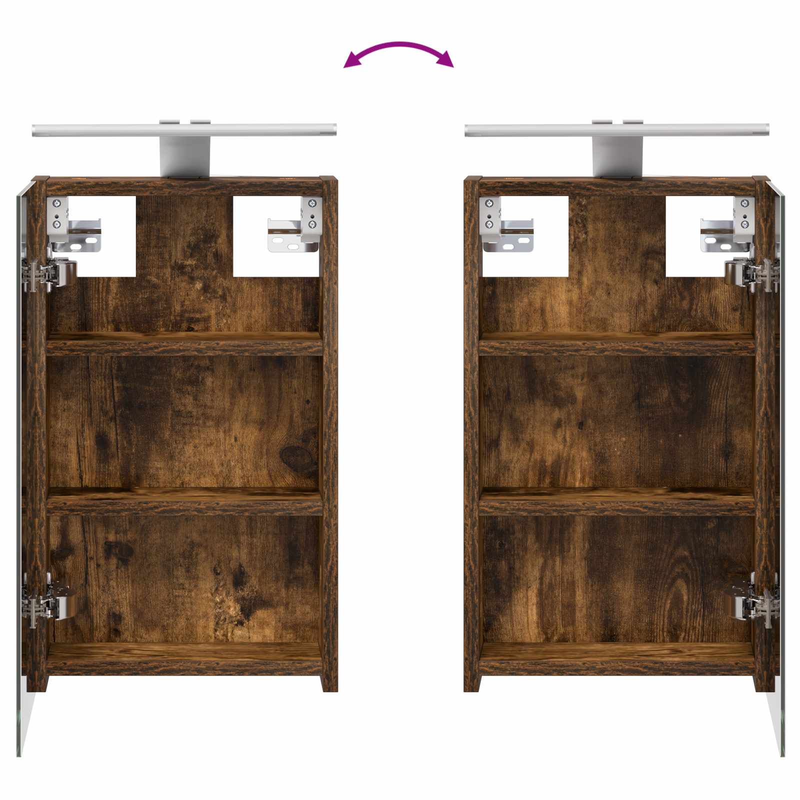 Badezimmerschrank-Set 3 pcs 80 x 10,5 x 50 cm Holzwerkstoff
