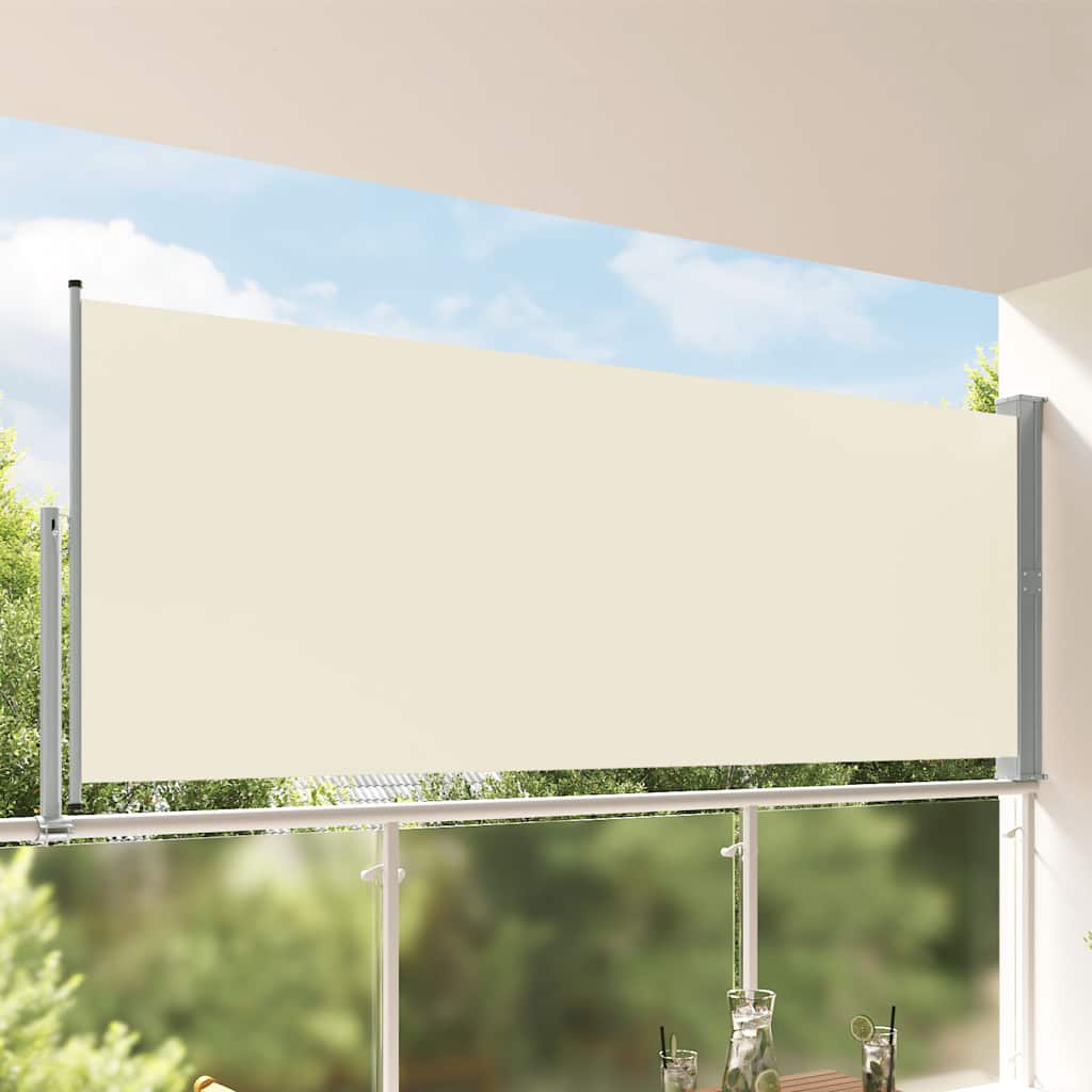 Seitenmarkise 60 x 300 cm 100% Polyester Eisen Stahl