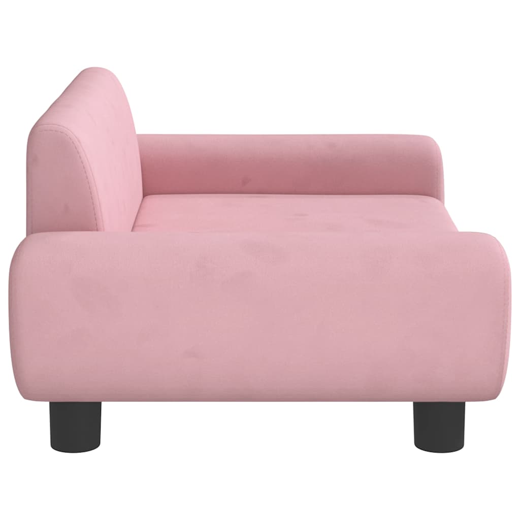 Kindersofa Blau 100x54x33 cm Samt