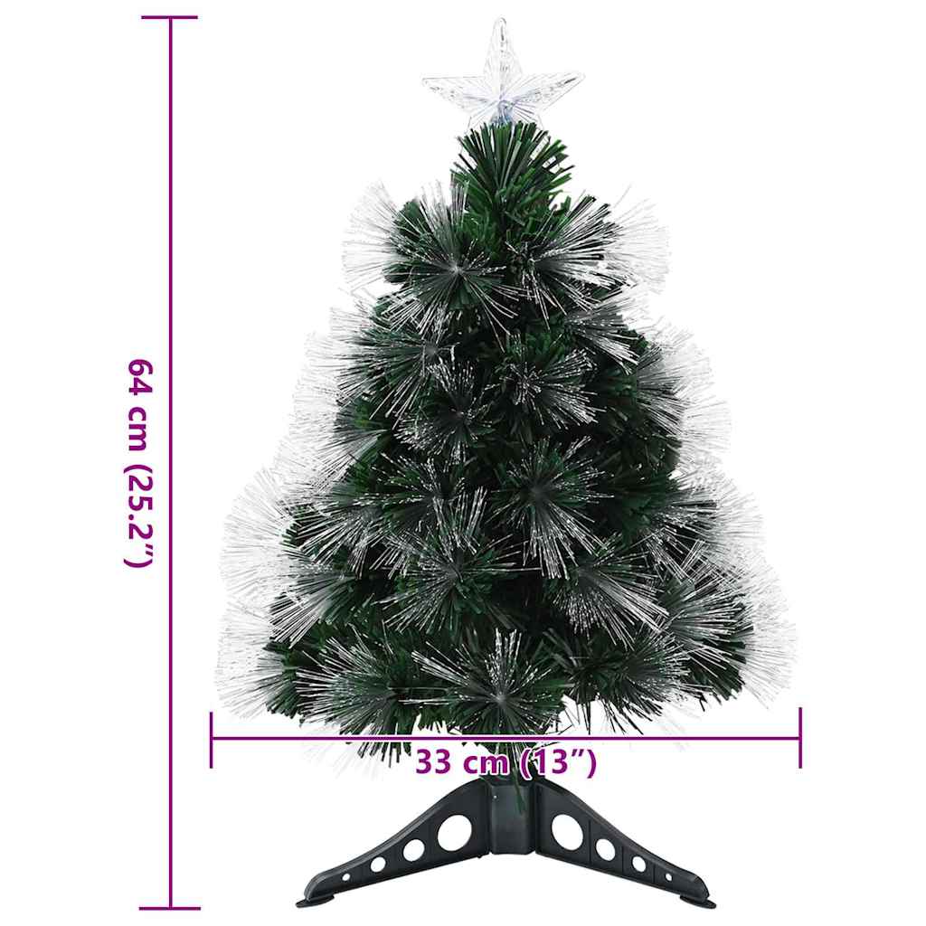 Künstlicher Weihnachtsbaum mit 50 LEDs Grün 64 cm PVC