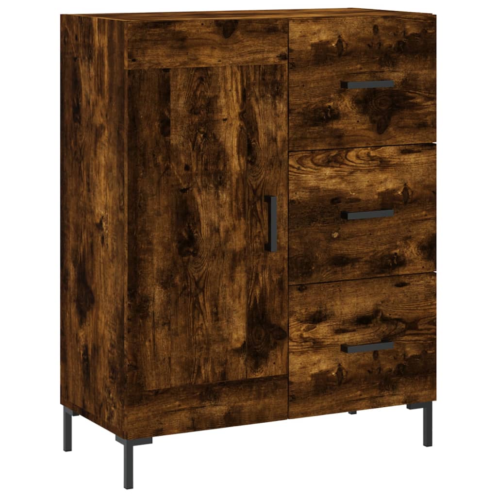 Highboard Betongrau 69,5x34x180 cm Holzwerkstoff