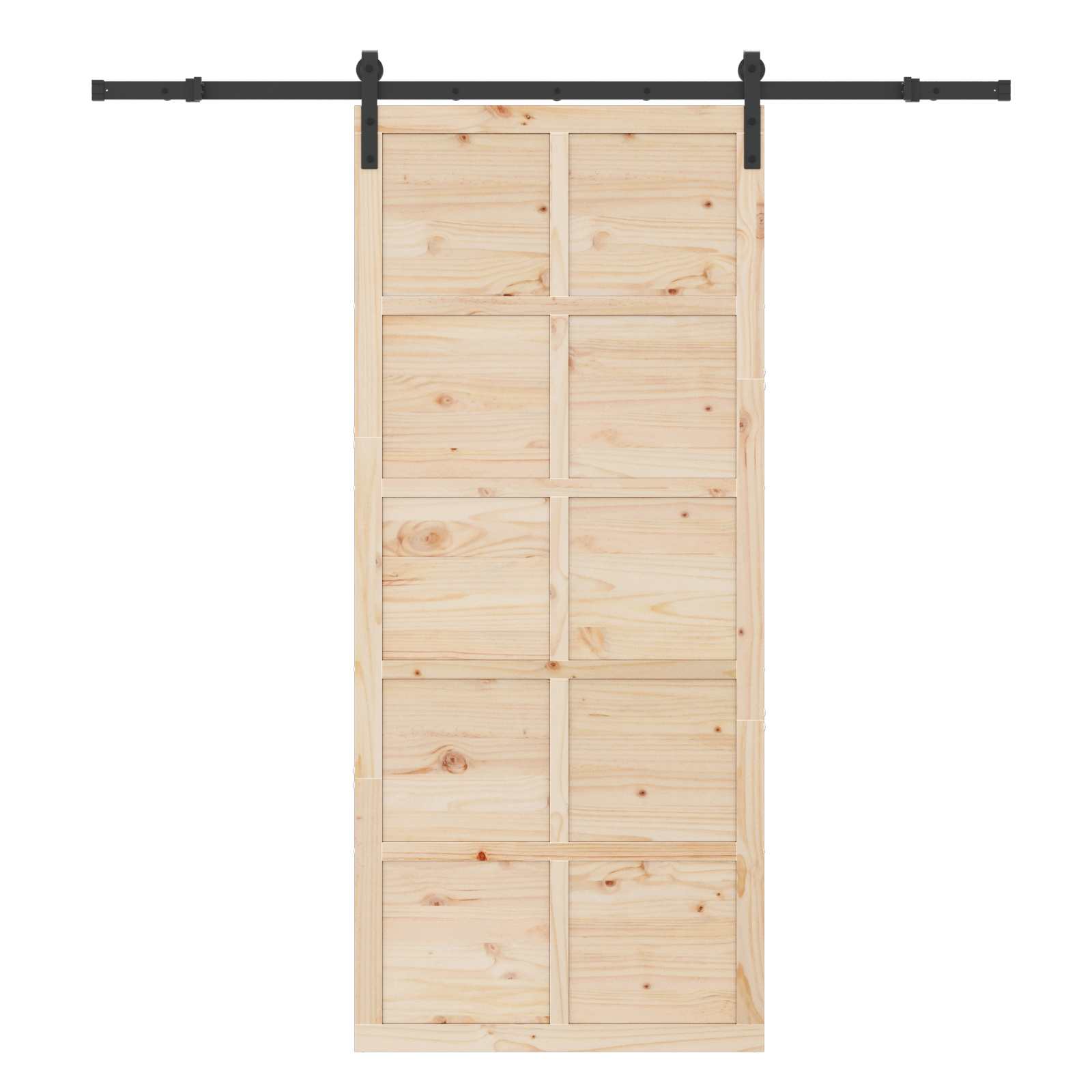 Schiebetür Natur 100 x 208 cm Massives Kiefernholz