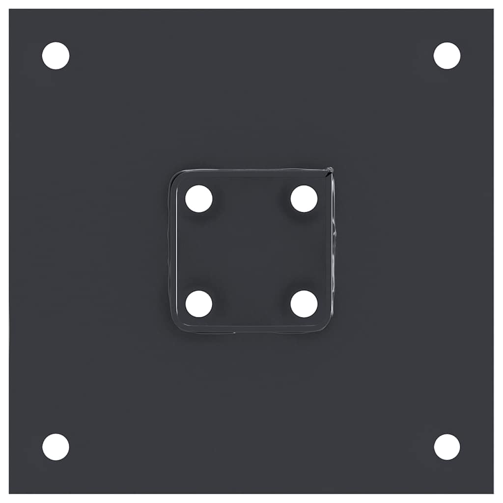Pfostenträger Quadratisch 4Stk. Silber 46x46mm Verzinkter Stahl