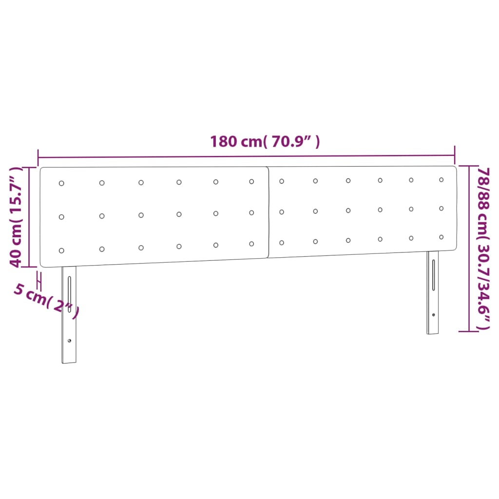 Kopfteil Hellgrau 80x5x118/128 cm Stoff