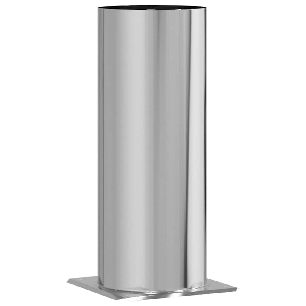Kamin Kopf Erweiterung Silber 24 x 24 x 50 cm Edelstahl