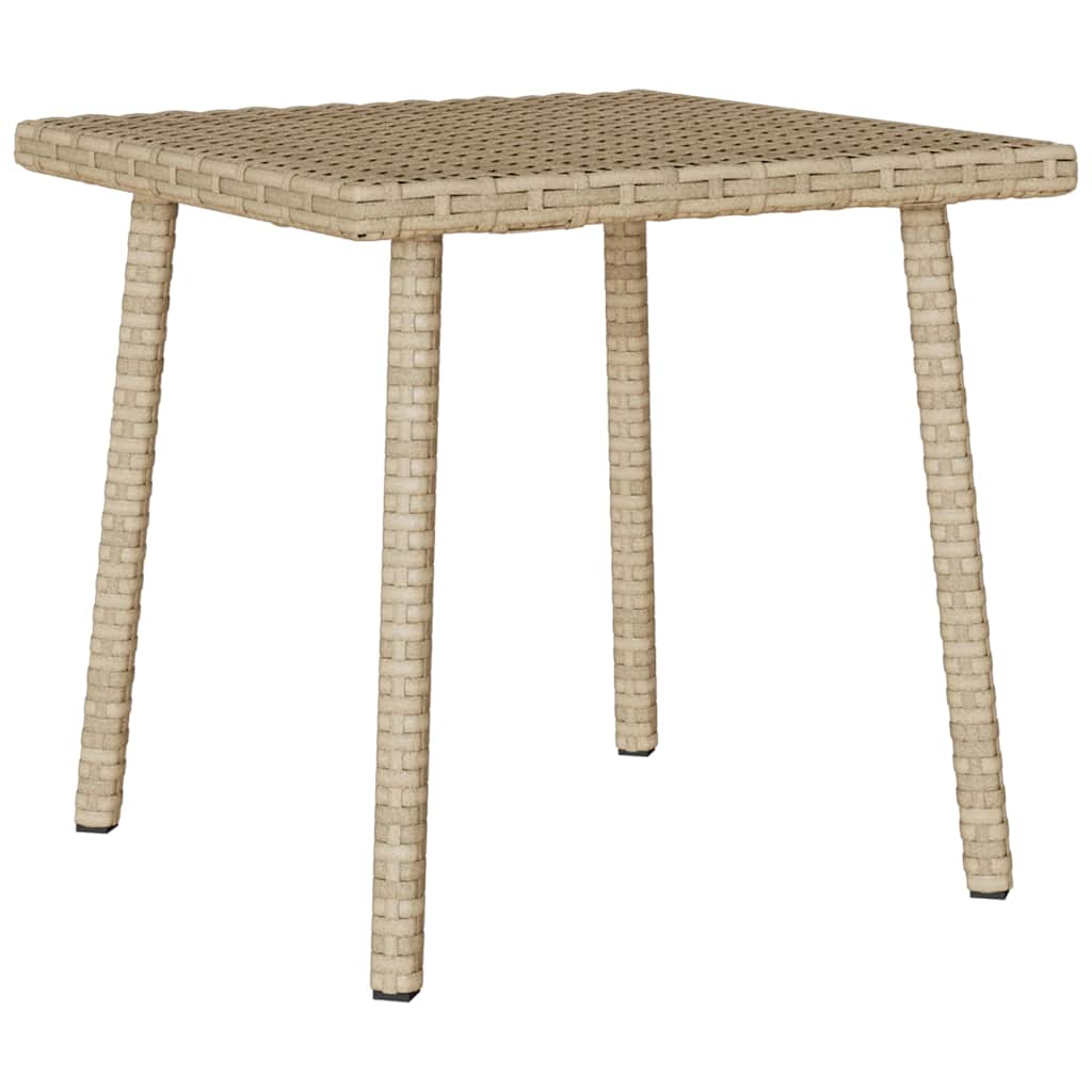 Garten-Couchtisch Rechteckig Schwarz 40x40x37 cm Poly Rattan