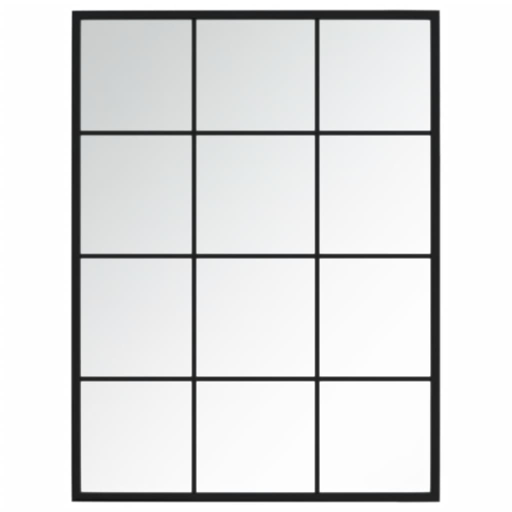 Wandspiegel Schwarz 60x40 cm Metall