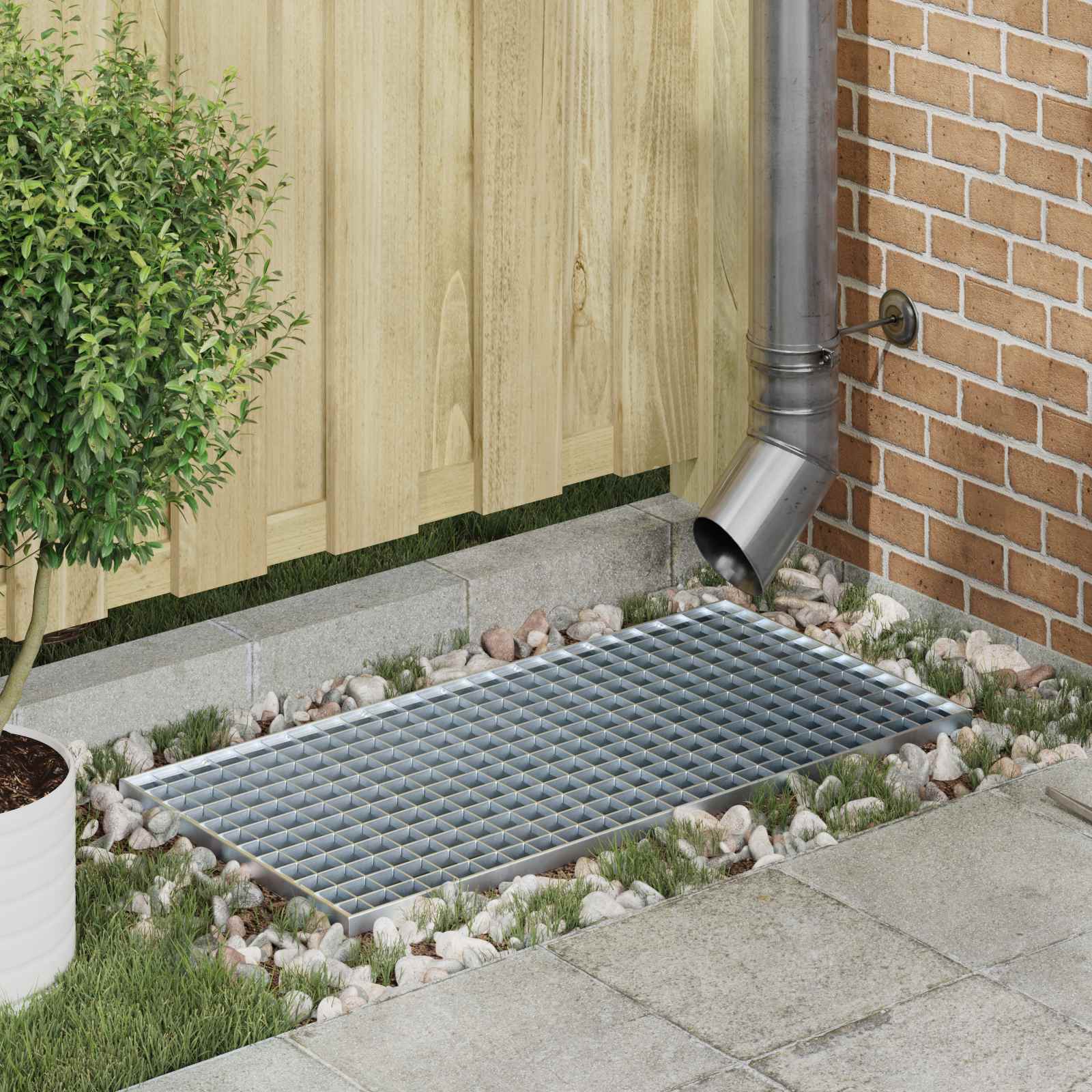 Gitter Silber 50 x 35 x 2 cm Feuerverzinkter Stahl