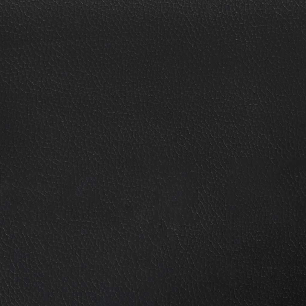 3-Sitzer-Sofa mit Zierkissen Schwarz 180 cm Kunstleder