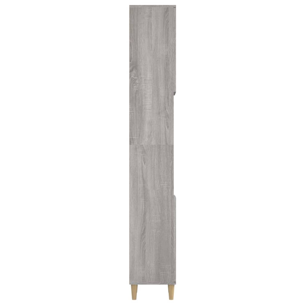 Badschrank Weiß 30x30x190 cm Holzwerkstoff