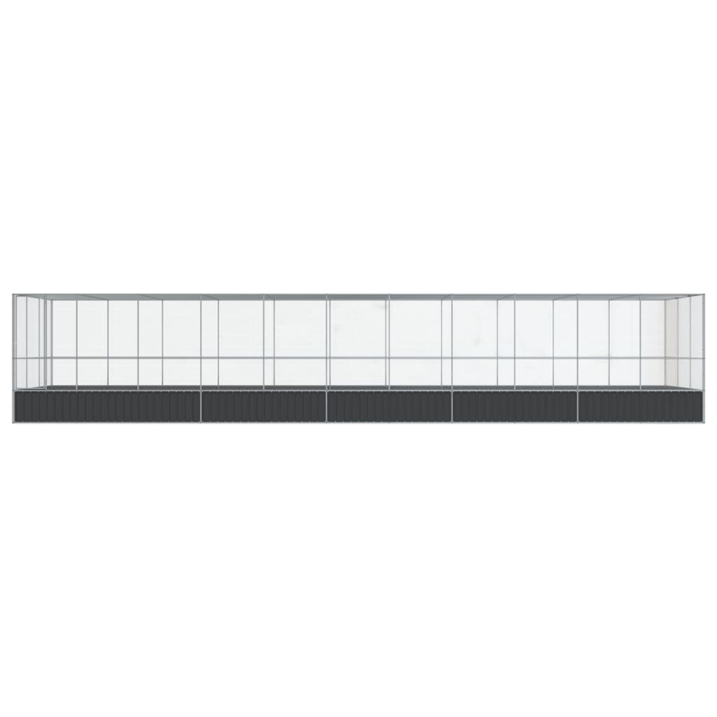 Voliere Silbern 210,5x107x212 cm Stahl