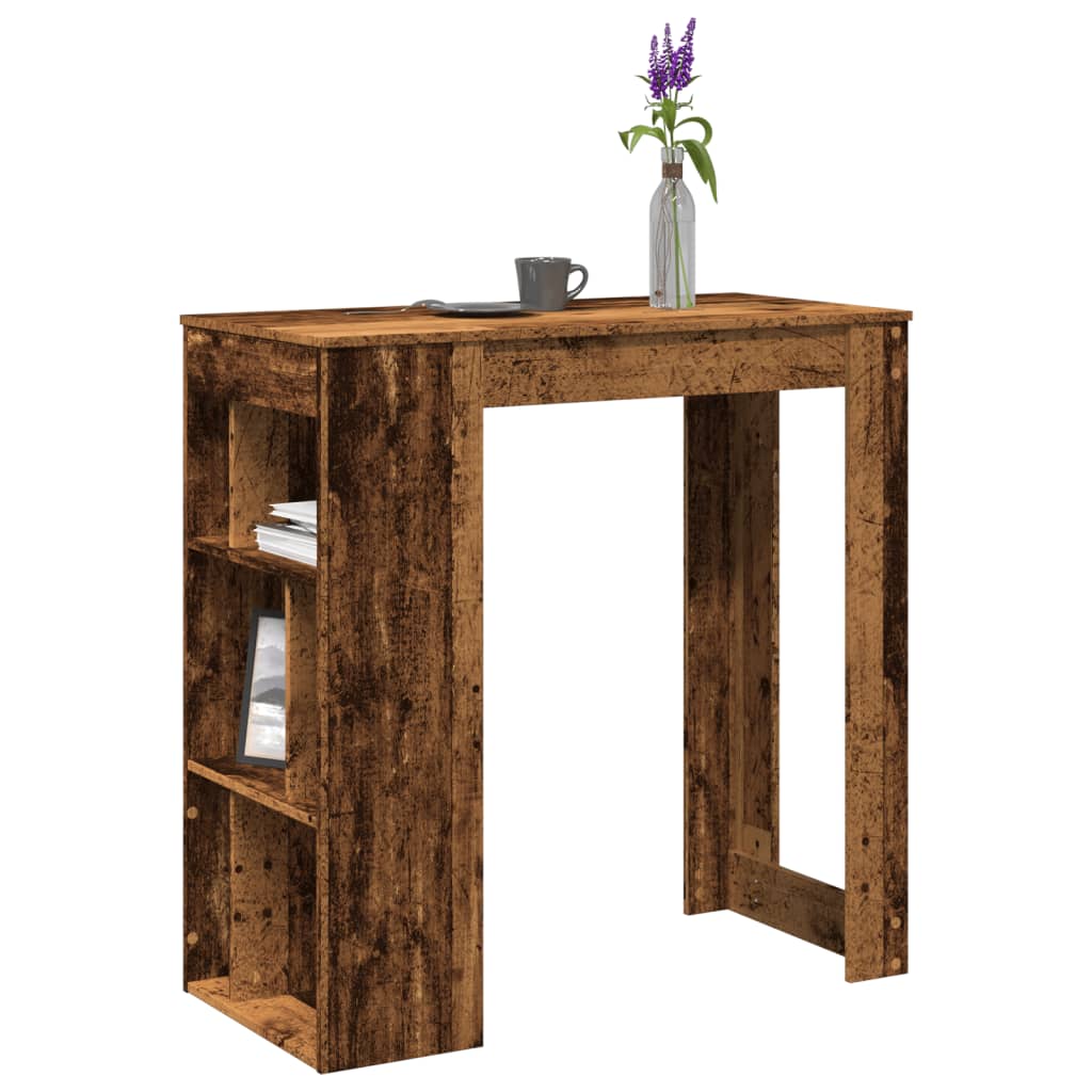 Bartisch Schwarz Eichen-Optik 102 x 50 x 103,5 cm Holzwerkstoff