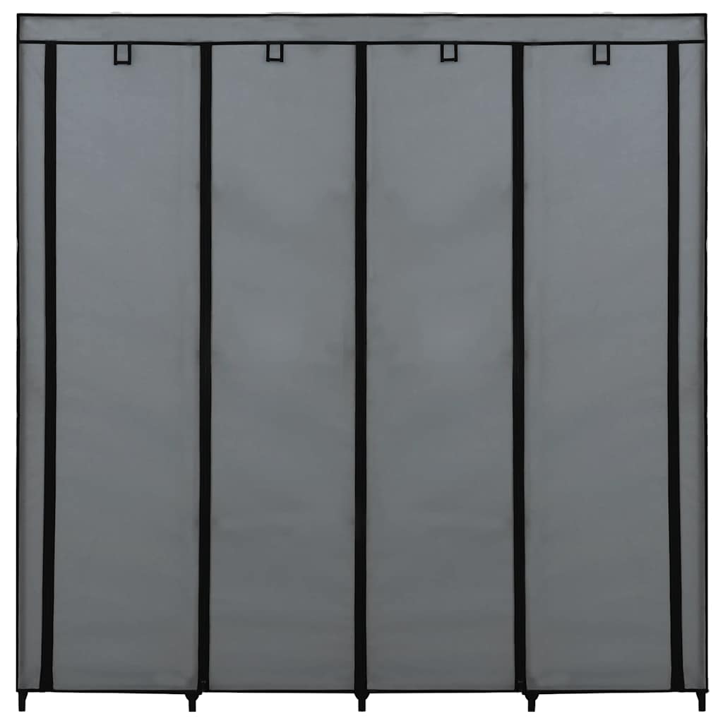 Kleiderschrank mit 4 Fächern Schwarz 175 x 45 x 170 cm