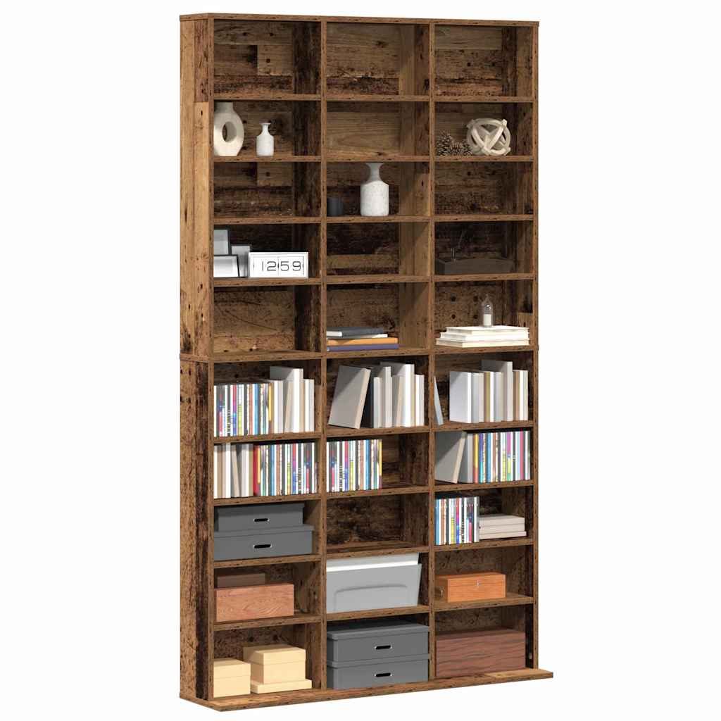 CD Regal Schwarz Eichen-Optik 101 x 23 x 177,5 cm Holzwerkstoff