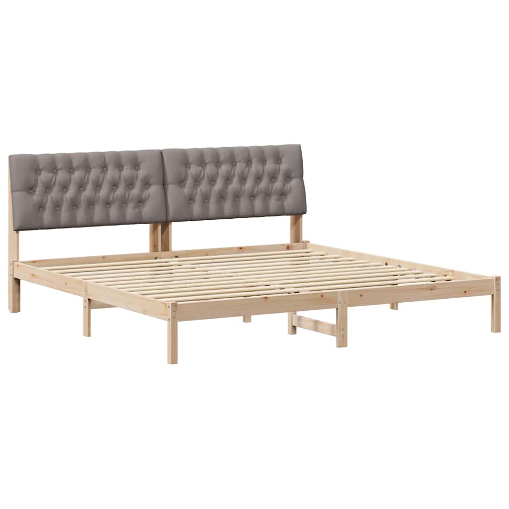 Bettgestell mit gepolstertem Kopfteil Braun 200 x 200 cm