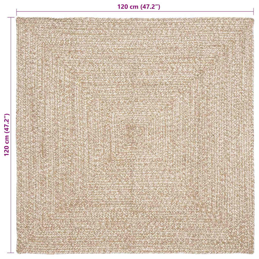 Bereichsteppiche Natürlich und Weiß 60 x 110 cm Jute