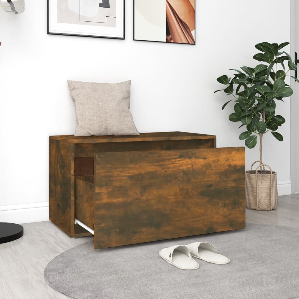 Flurbank 80x40x45 cm Weiß Holzwerkstoff
