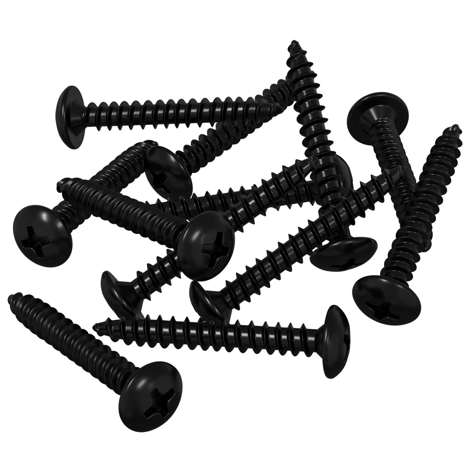 Gewindeschneider Nagel 2 pcs Schwarz M4 x 28 mm Stahl