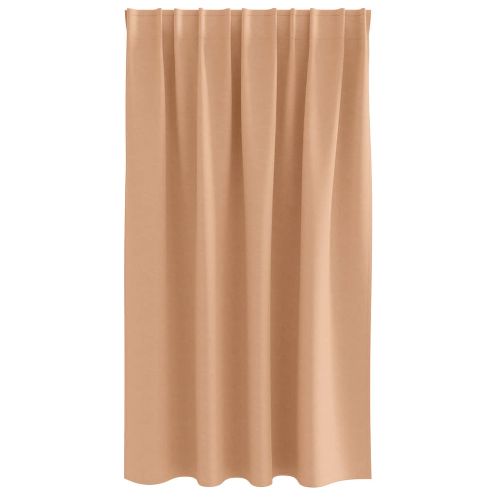 Verdunkelungs-Vorhänge mit Ringen 2 pcs Beige 140 x 140 cm