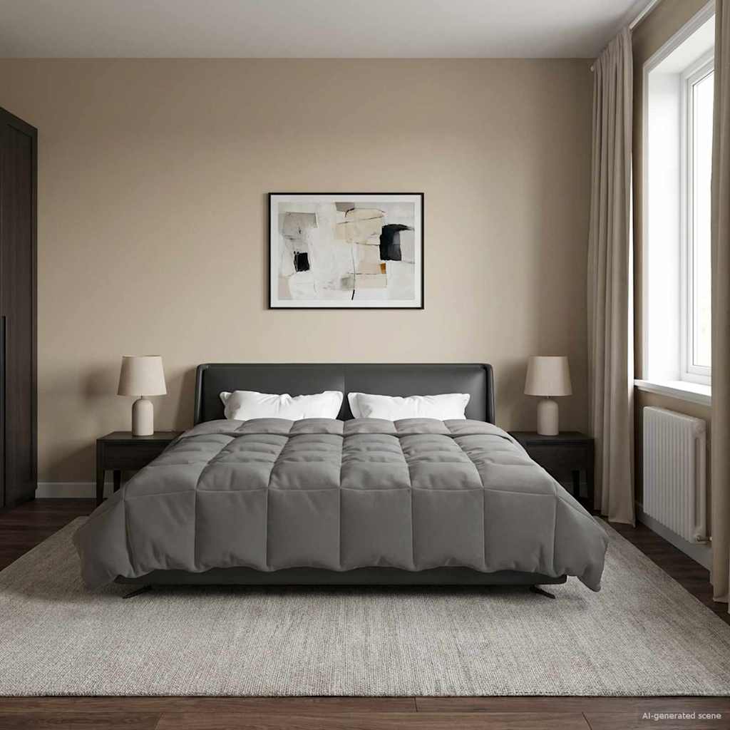 Ganzjahresbettdecke Anthrazit 135 x 200 cm Mikrofaser