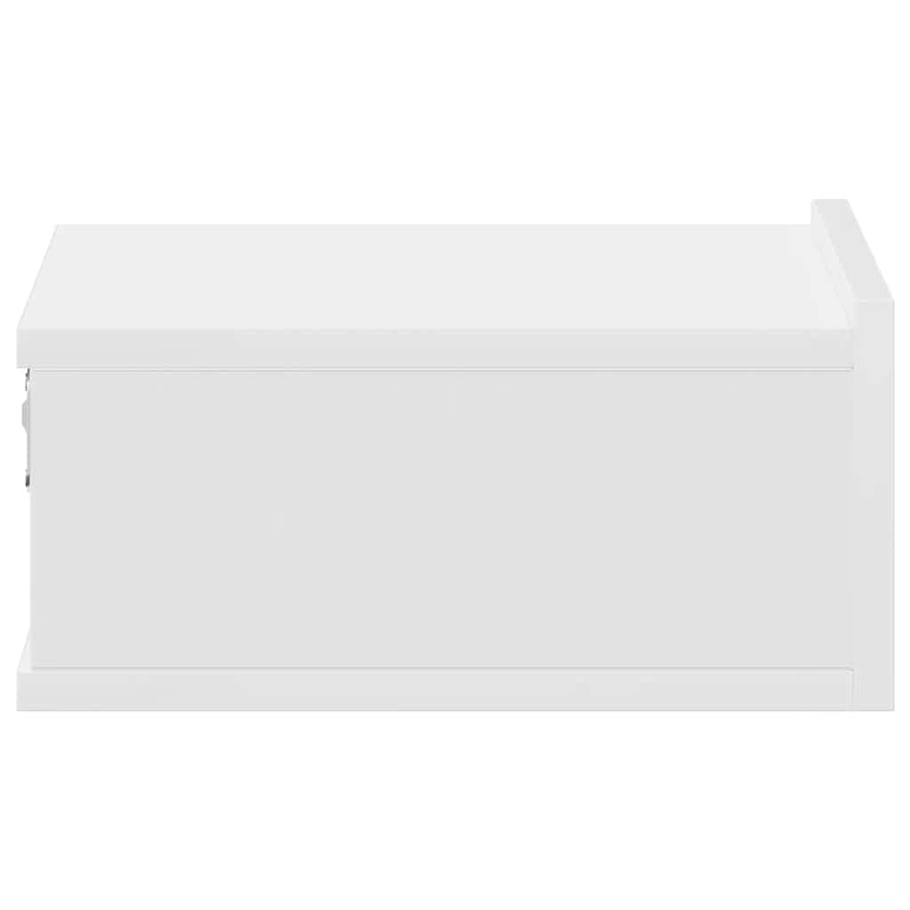 Hängender Nachttisch Weiß 40x30x15 cm Holzwerkstoff