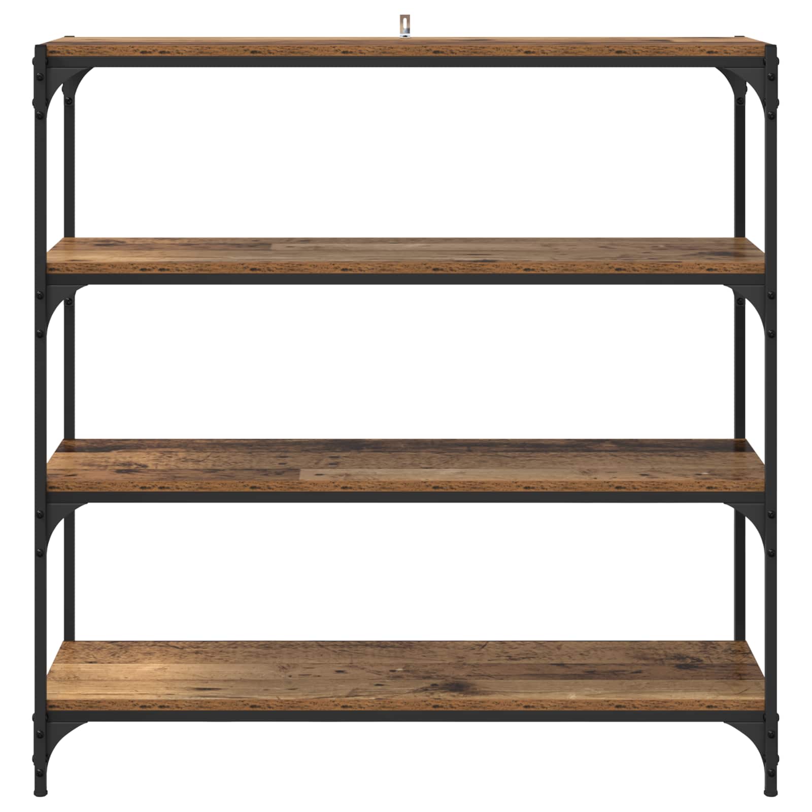 Bücherregal Schwarz 40x33x70,5 cm Holzwerkstoff und Stahl