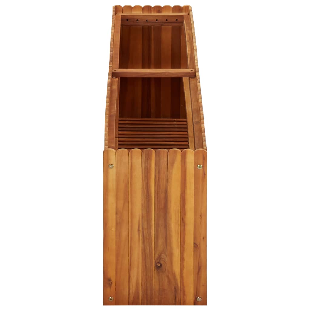 Garten-Hochbeet 50 x 30 x 25 cm Massivholz Akazie