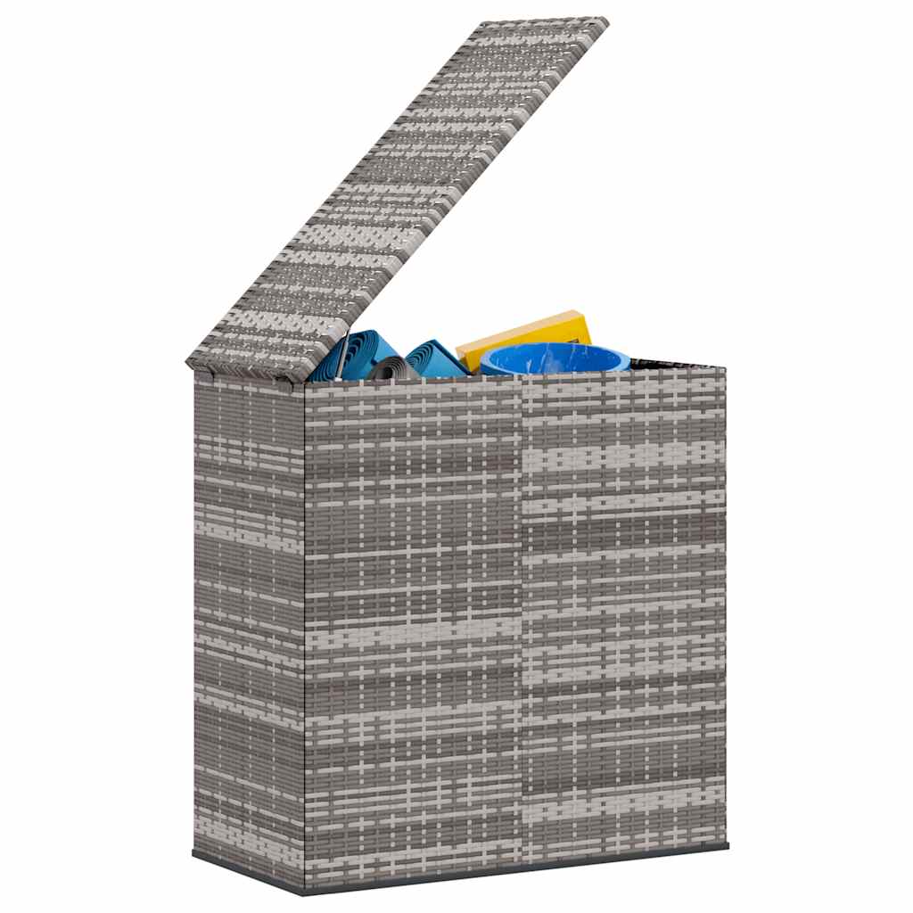 Garten-Kissenbox PE Rattan 100x49x103,5 cm Schwarz