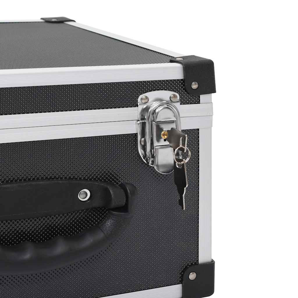 CD-Koffer für 80 CDs Aluminium ABS Silbern