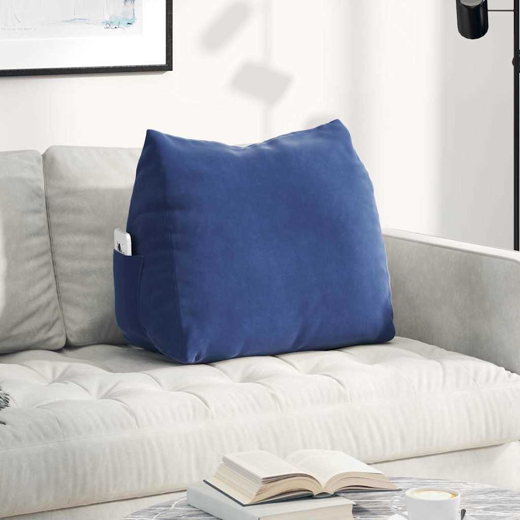 Rückenkissen Blau 45 x 20 x 35 cm Cordstoff