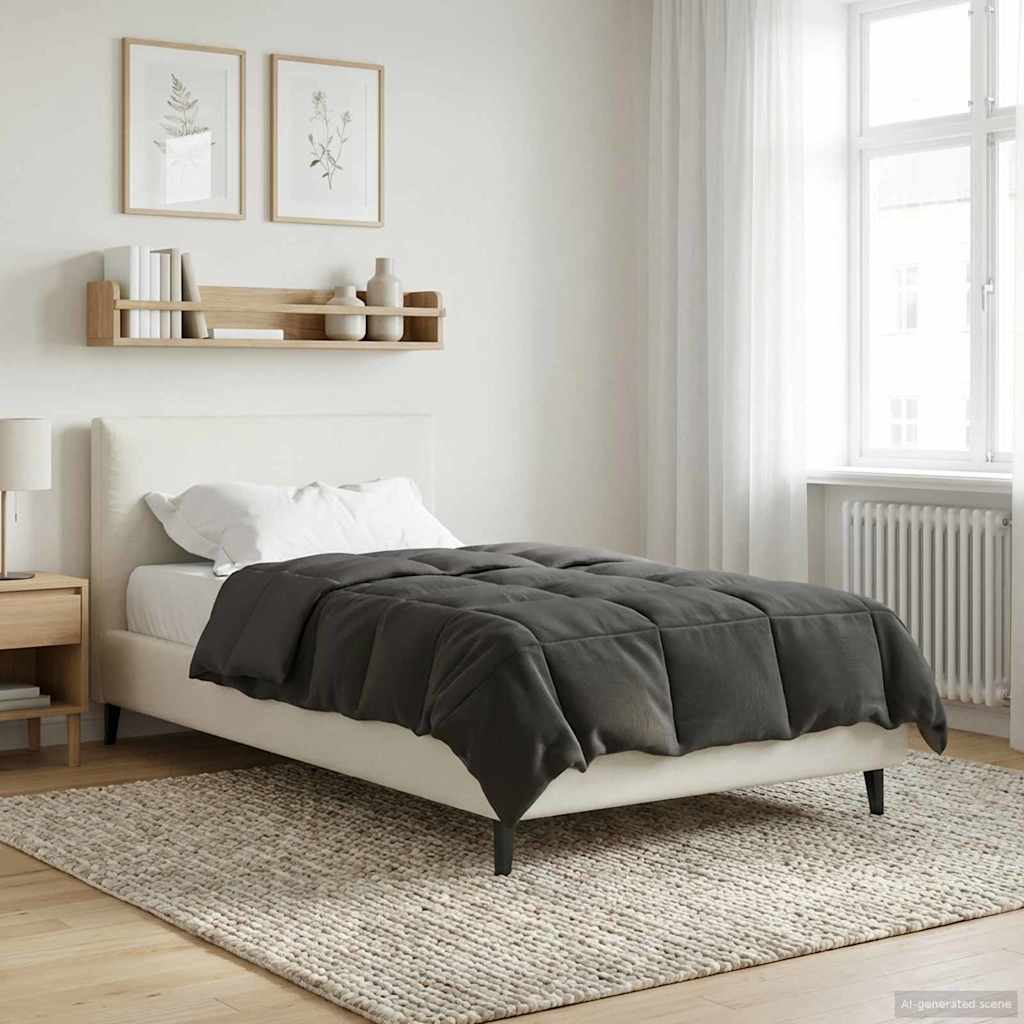 Ganzjahresbettdecke Anthrazit 135 x 200 cm Mikrofaser