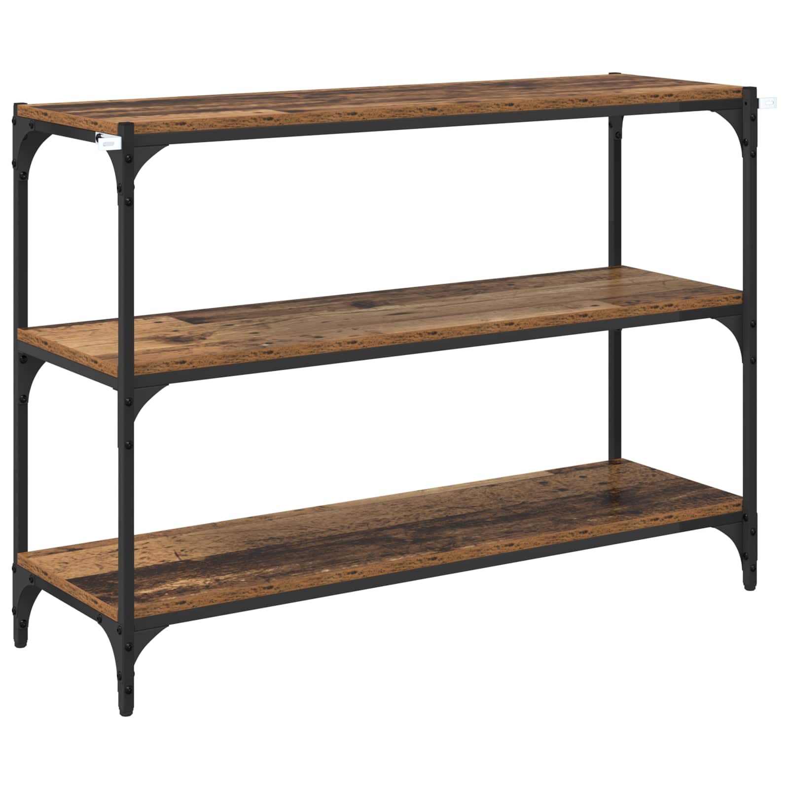 Bücherregal Schwarz 40x33x70,5 cm Holzwerkstoff und Stahl