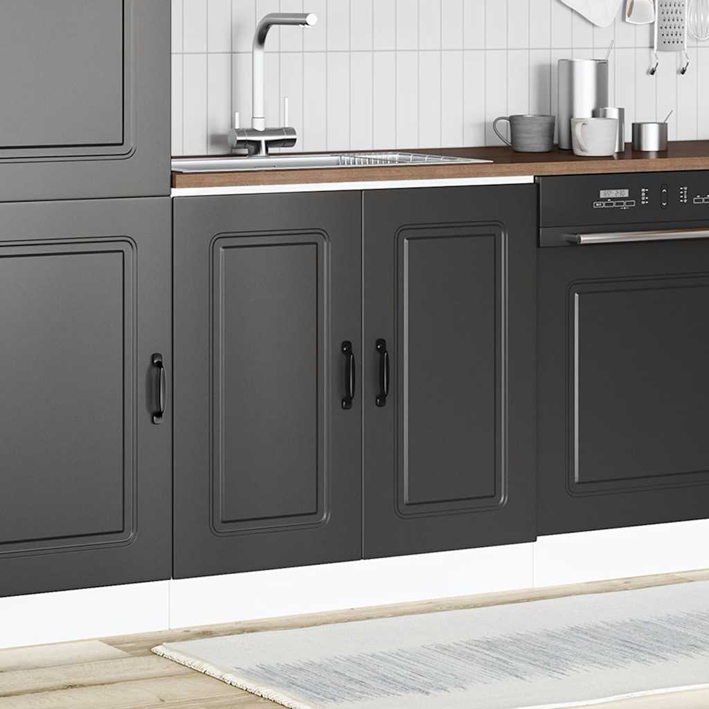 Herdumbauschränke 2 Stk. Kalmar Weiß Holzwerkstoff