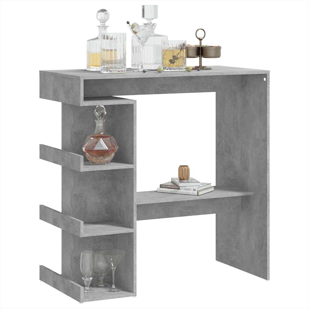 Bartisch mit Regal Weiß 100x50x101,5 cm Holzwerkstoff