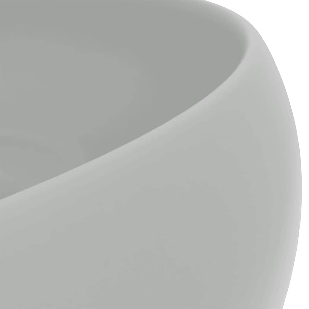 Luxuriöses Waschbecken Rund Matt Weiß 40x15 cm Keramik