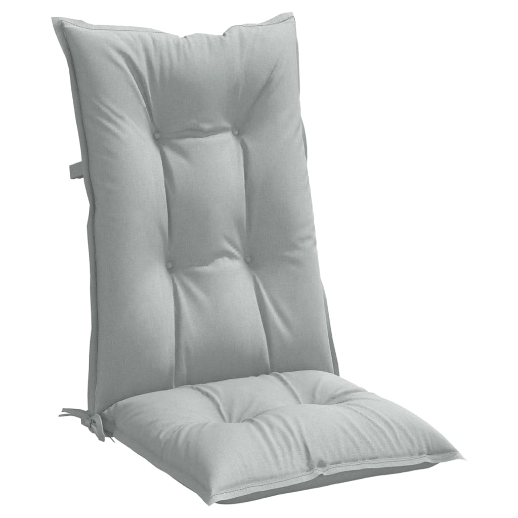 Hochlehner-Auflagen 2 Stk. Melange Anthrazit 120x50x7cm Stoff