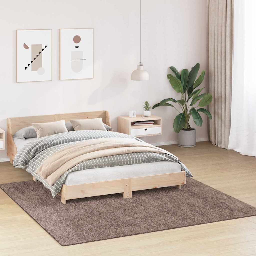 Anti-Rutsch Shaggy Teppich Dunkelgrau 200 x 200 cm PP
