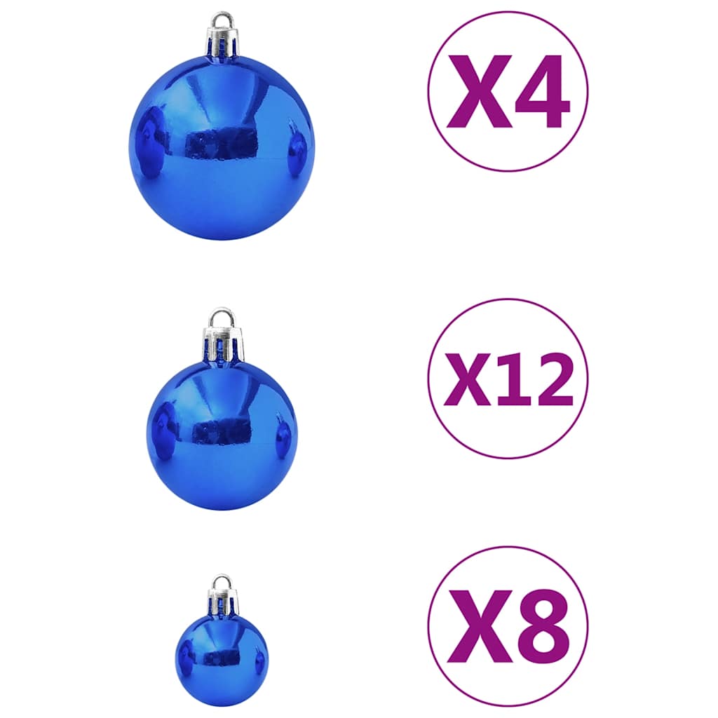 100-tlg. Weihnachtskugel-Set Weiß