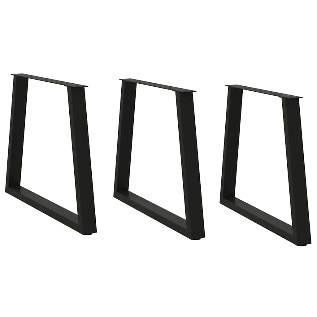 Couchtischbeine V-Form 2 Stück Schwarz 30x(30-31,3) cm Stahl