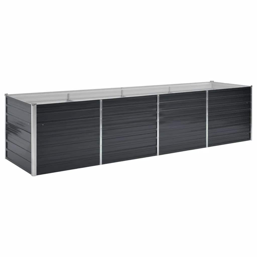 Hochbeet Anthrazit 160 x 80 x 77 cm Verzinkter Stahl